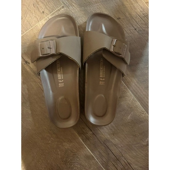Birkenstock Shoes - Birkenstock Madrid EVA Mocha Brown Single Strap Slide Sandals Women 39 L8 M6 new